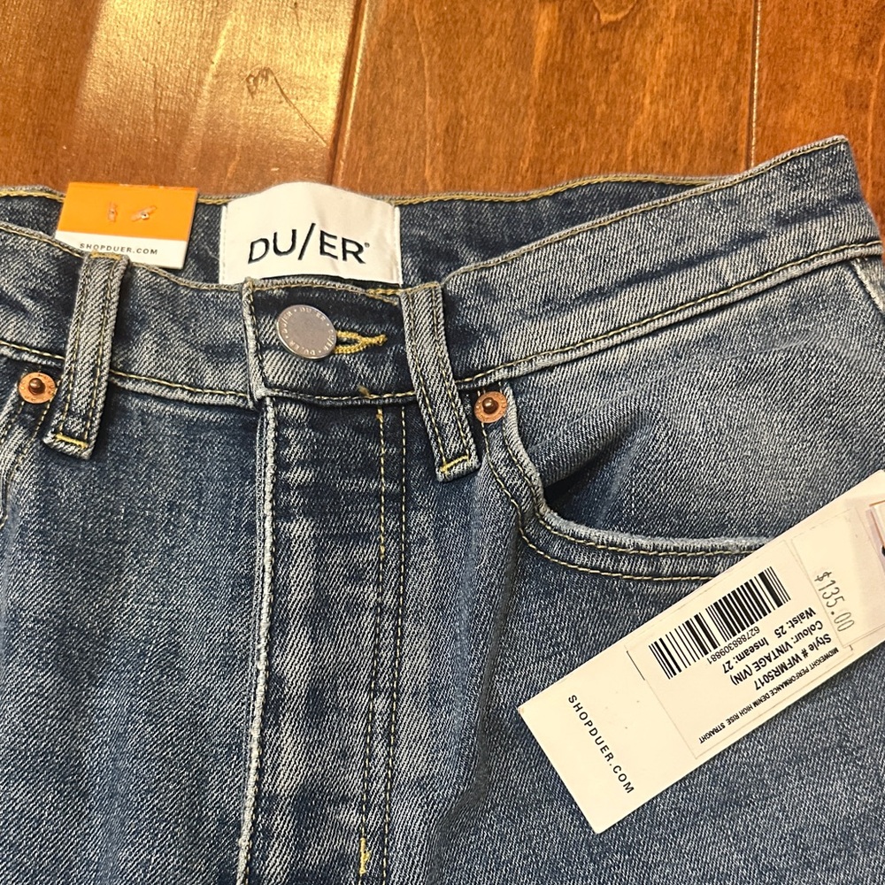 DU/ER Women's Straight Leg Jeans - Blue